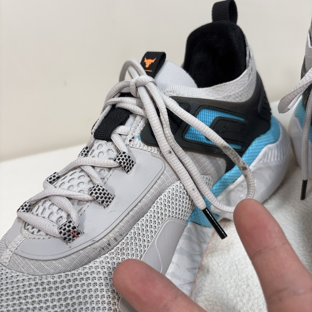 Under Armour Project Rock 5 Training Shoes Men's‎ 11 Gray Blue Bull Performance - Picture 13 of 14